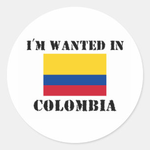Ik wil in Colombia Ronde Sticker