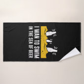 Ik wil in het Zee van bier zwemmen Badhanddoek (Badhanddoek)