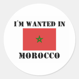 Ik wil in Marokko Ronde Sticker