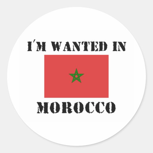 Ik wil in Marokko Ronde Sticker (Voorkant)