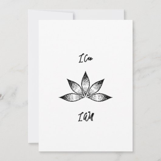 Ik wil Inspirerend bepalingsLotus. Kaart (Voorkant)