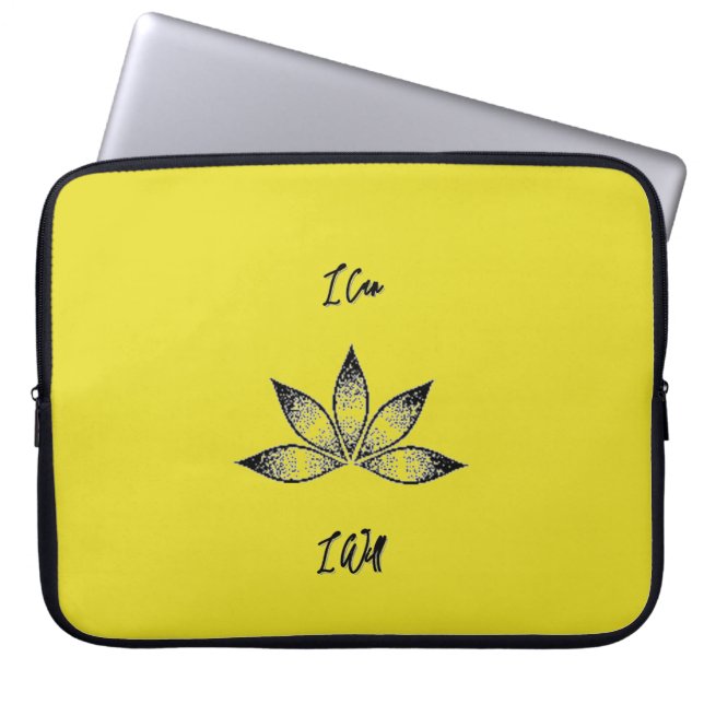 Ik wil Inspirerend bepalingsLotus. Laptop Sleeve (Voorkant)