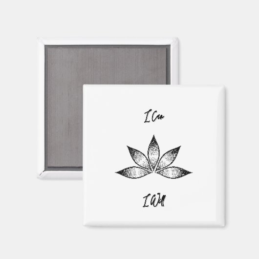 Ik wil Inspirerend bepalingsLotus. Magneet (Voorkant / Achterkant)