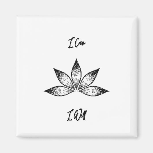 Ik wil Inspirerend bepalingsLotus. Magneet (Voorkant)