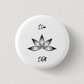 Ik wil Inspirerend bepalingsLotus. Ronde Button 3,2 Cm (Voorkant)