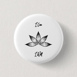 Ik wil Inspirerend bepalingsLotus. Ronde Button 3,2 Cm