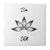 Ik wil Inspirerend bepalingsLotus. Tegeltje (Voorkant)