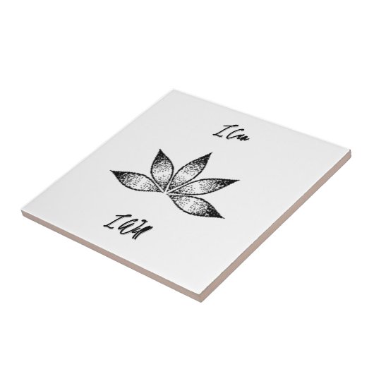 Ik wil Inspirerend bepalingsLotus. Tegeltje (Zijkant)