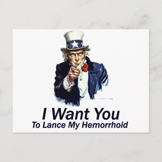 Ik wil je: Aan Lance My Hemorrhoid Briefkaart (Voorkant)