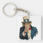 Ik wil je | Amerikaans patriottisch klassiek figuu Sleutelhanger (Voorkant)