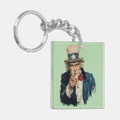 Ik wil je | Amerikaans patriottisch klassiek figuu Sleutelhanger (Voorkant Links)