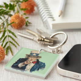 Ik wil je | Amerikaans patriottisch klassiek figuu Sleutelhanger