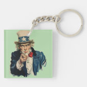 Ik wil je | Amerikaans patriottisch klassiek figuu Sleutelhanger (Achterkant)