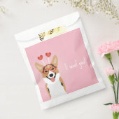 Ik wil je Corgi Dog Valentijnsdag Bedankzakje (Gezegeld)