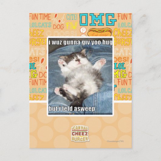 Ik wil je een knuffel geven briefkaart (Voorkant)