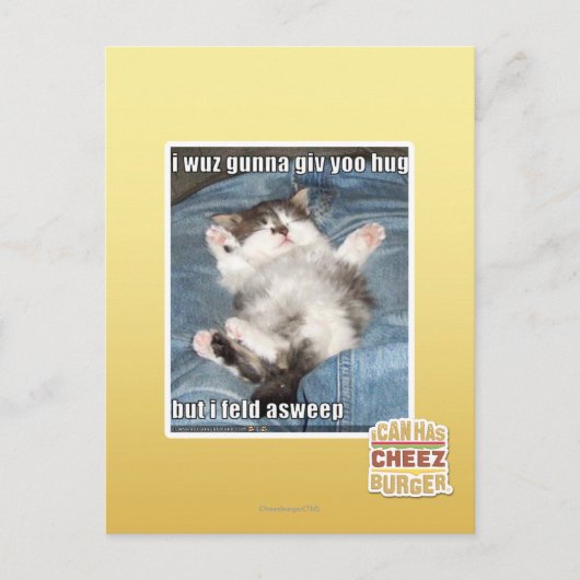 Ik wil je een knuffel geven briefkaart (Voorkant)