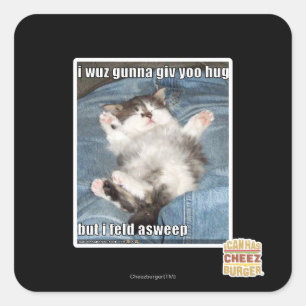 Ik wil je een knuffel geven vierkante sticker