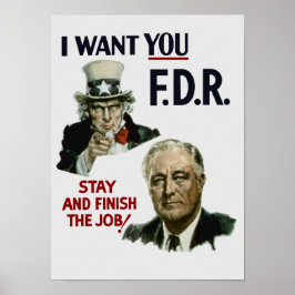 Ik wil je FDR — oom Sam WWII Poster