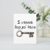 Ik wil je gezicht knuffelen. briefkaart (Staand voorkant)