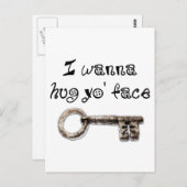 Ik wil je gezicht knuffelen. briefkaart (Voorkant / Achterkant)