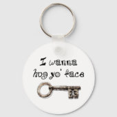 Ik wil je gezicht knuffelen. sleutelhanger (Voorkant)