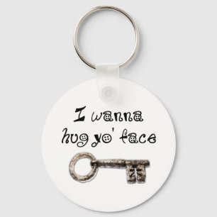 Ik wil je gezicht knuffelen. sleutelhanger