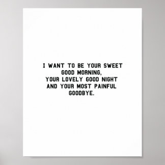Ik wil je goedemorgen, grappige ochtend worden. poster