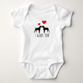 Ik wil je graag - Boxer Dog Shirt voor baby's