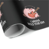 Ik wil je ham Funny Pig Donk BG vasthouden Cadeaupapier (Rol Hoek)