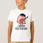 Ik wil je ham Funny Pig Pun vasthouden T-shirt (Voorkant)