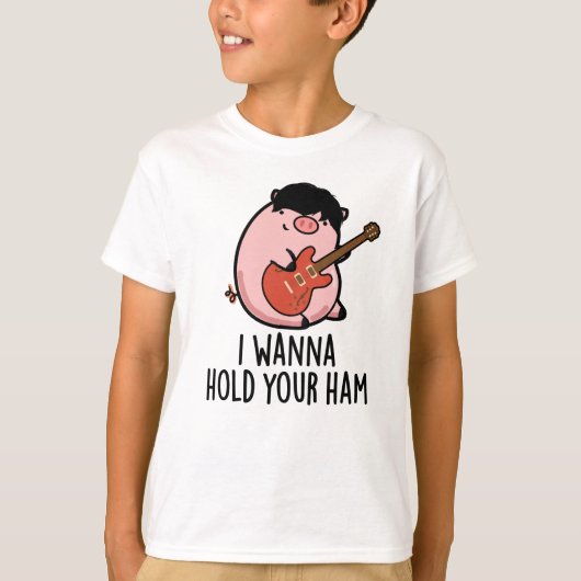 Ik wil je ham Funny Pig Pun vasthouden T-shirt (Voorkant)
