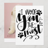 Ik wil je het meeste met een pooafdrukken feestdagenkaart (Voorkant / Achterkant)