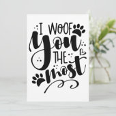 Ik wil je het meeste met een pooafdrukken feestdagenkaart (Staand voorkant)