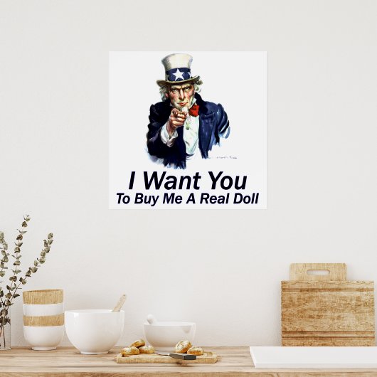 Ik wil je: ik koop een echt Poster dollar (Keuken)