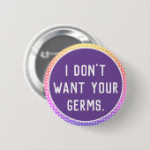Ik wil je kiemen niet. (Polka dot Sunset) Ronde Button 5,7 Cm (Voorkant /achterkant)