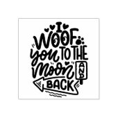 Ik wil je naar de maan en terug rubberstempel (Afrduk)