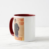 Ik wil je Navy Mok (Voorkant links)