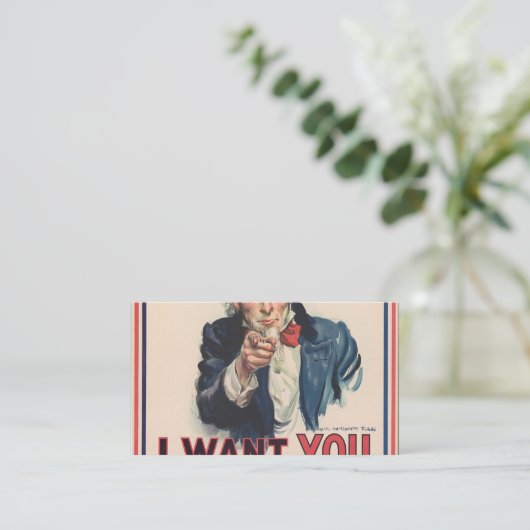 Ik wil je oom Sam Visitekaartje (Staand voorkant)