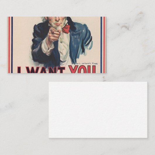 Ik wil je oom Sam Visitekaartje (Voorkant / Achterkant)