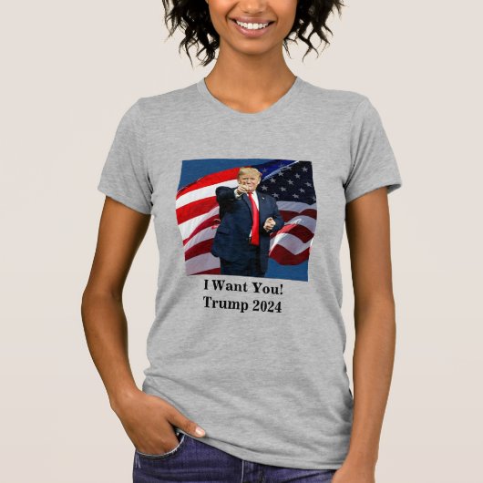 Ik wil je! Trump 2024 T-shirt (Voorkant)