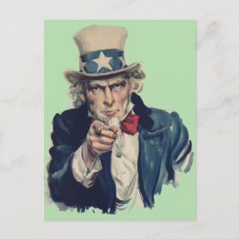 Ik wil je | Uncle Sam Recruitment Poster Briefkaart