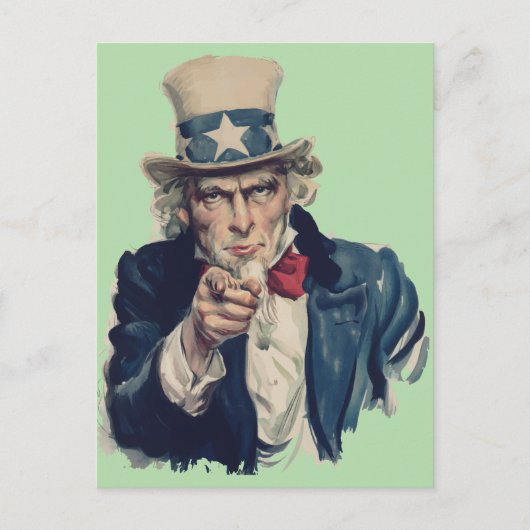 Ik wil je | Uncle Sam Recruitment Poster Briefkaart (Voorkant)