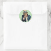 Ik wil je | Uncle Sam Recruitment Poster Ronde Sticker (Tas)