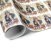 Ik wil je | Uncle Sam  Retro Mooi Cadeaupapier (Rol Hoek)