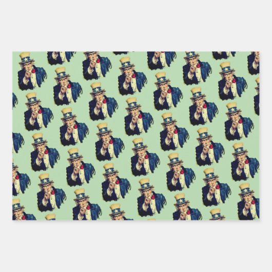 Ik wil je | Uncle Sam  Retro Mooi Inpakpapier Vel (Voorkant 2)
