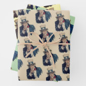 Ik wil je | Uncle Sam  Retro Mooi Inpakpapier Vel (In situ)