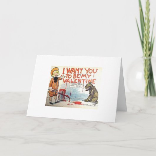  - Ik wil je, Valentijn, Feestdagen Kaart (Voorkant)