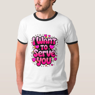 Ik wil je van dienst zijn - Schattigee Heart Desig T-shirt