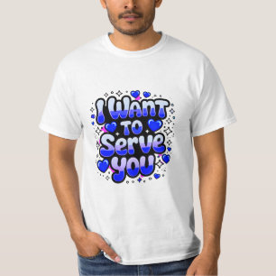 Ik wil je van dienst zijn - Schattigee Heart Desig T-shirt