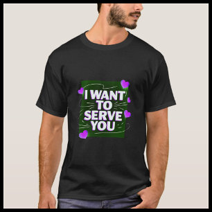 Ik wil je van dienst zijn - Schattigee Heart Desig T-shirt